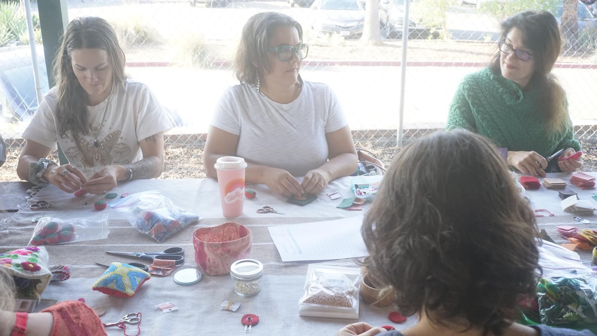 Adults and faculty volunteer.
