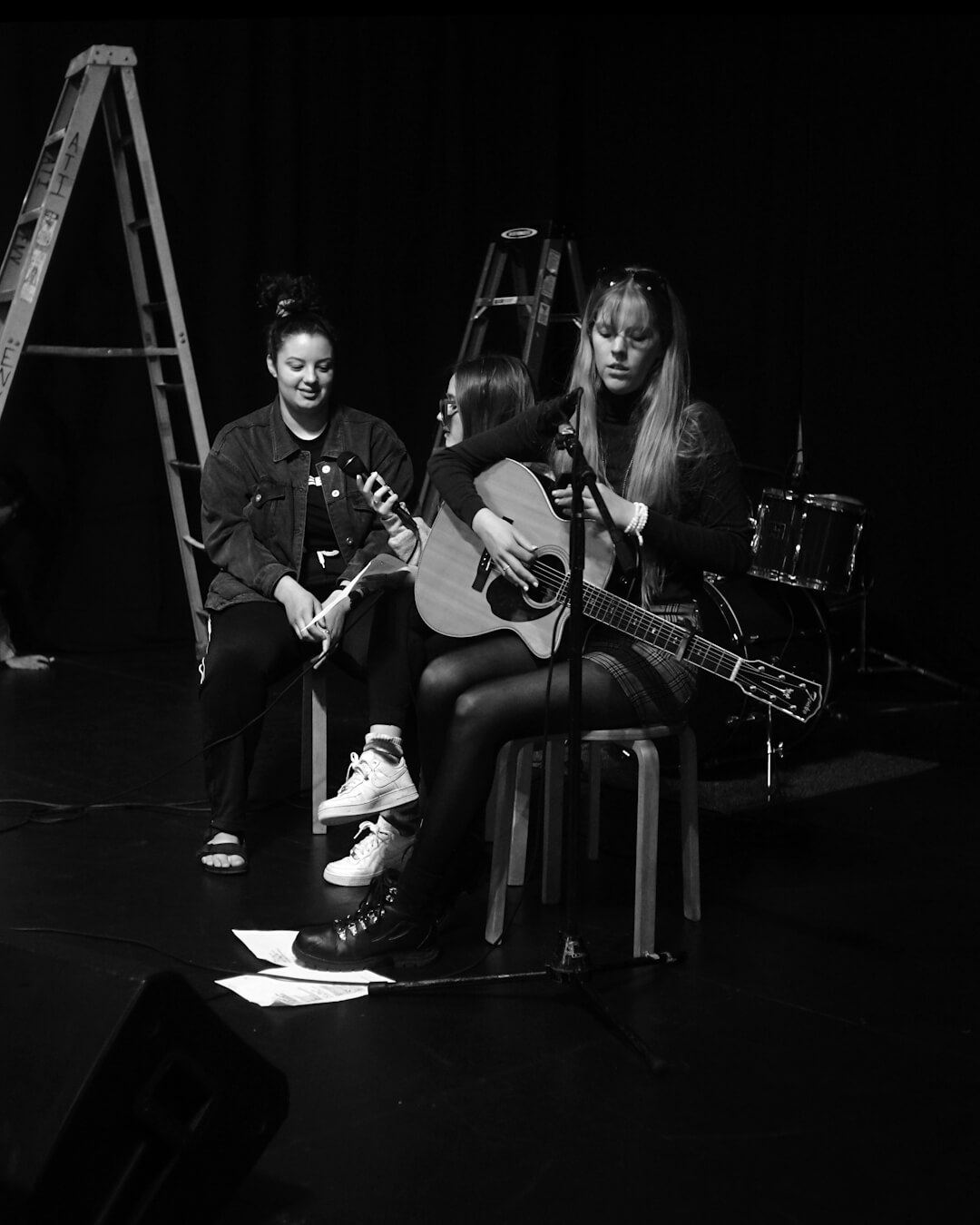 Females at cabaret rehearsal