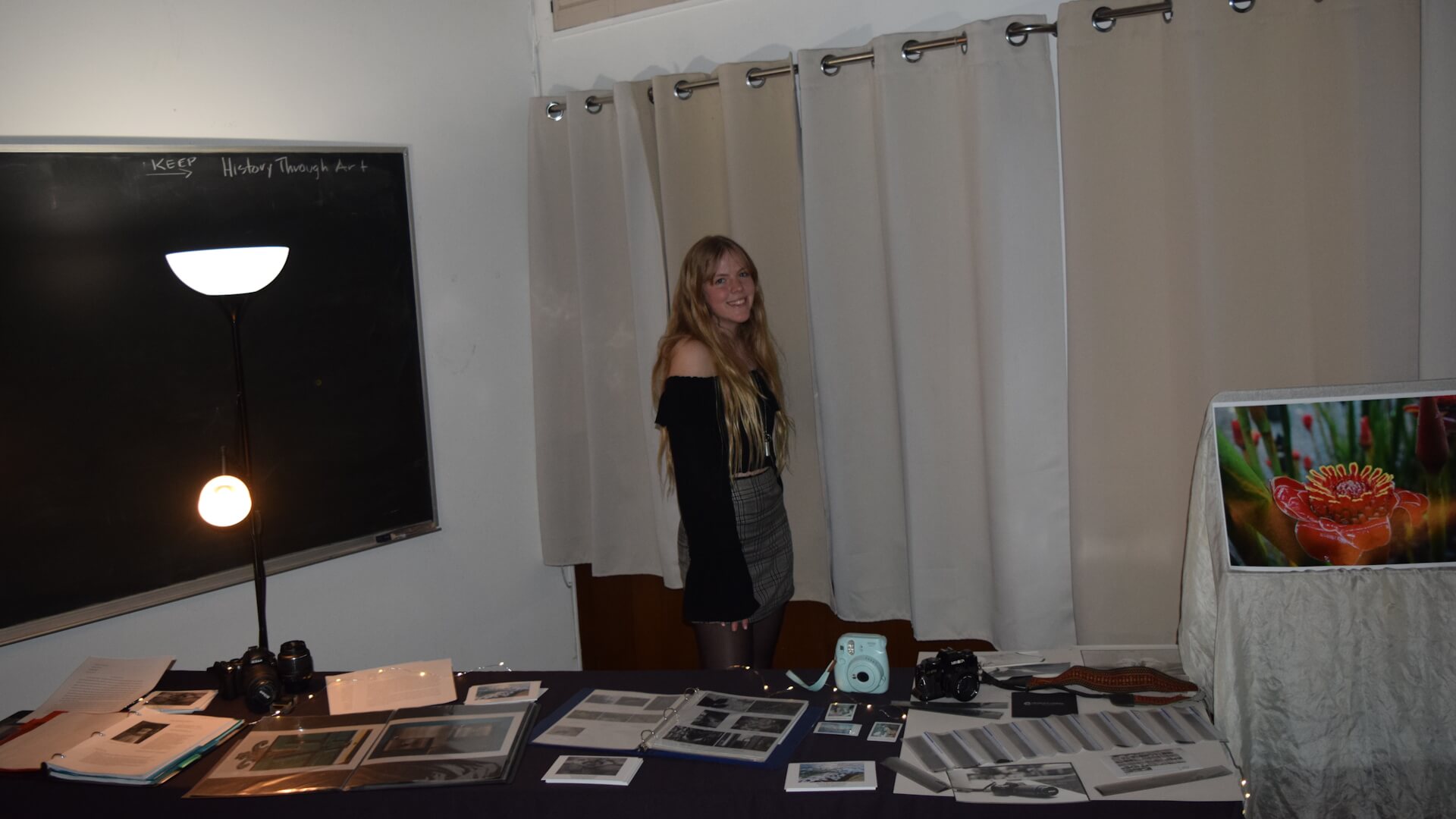 High School female student at senior projects