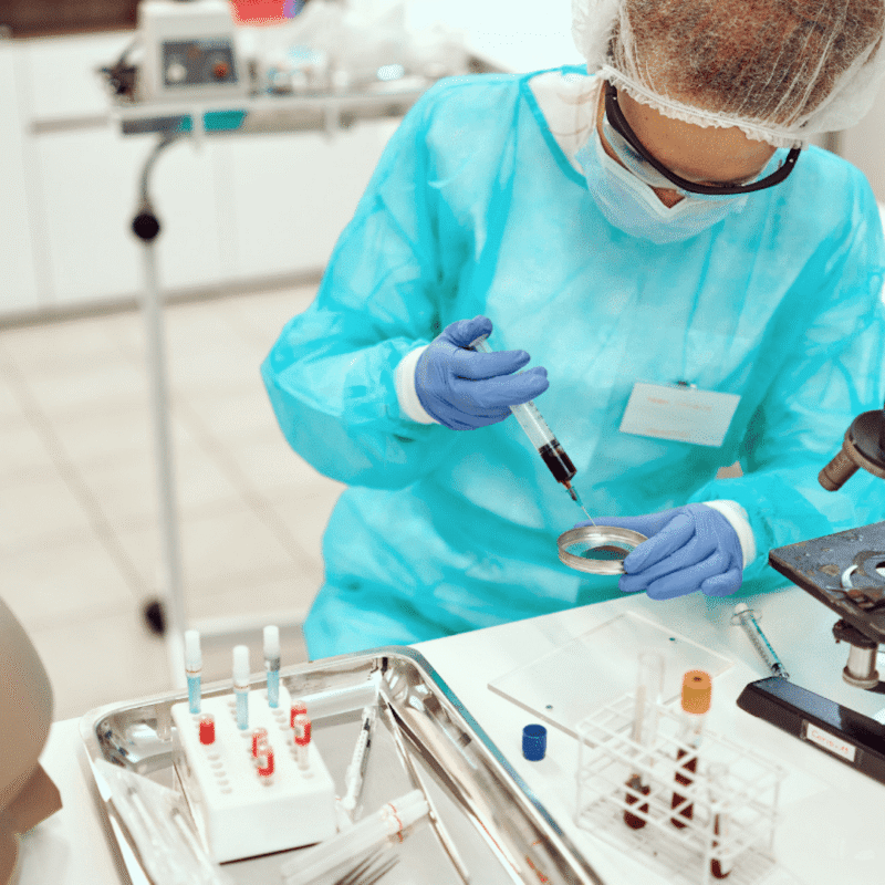 Scientist working on COVID