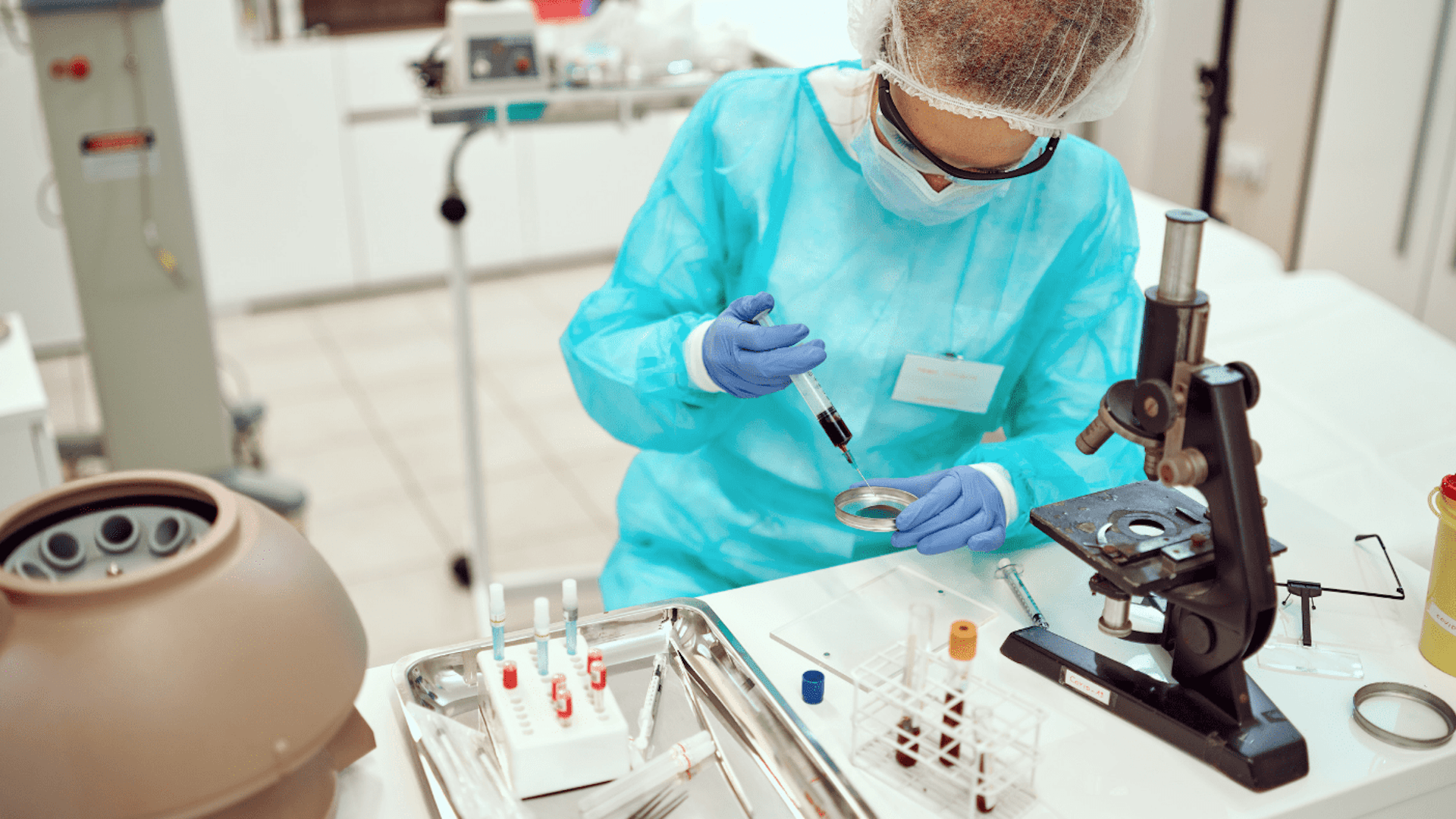 Scientist working on COVID
